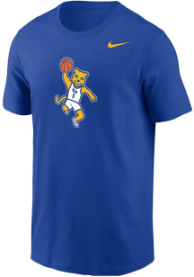 Nike Pitt Panthers Blue Basketball Roc Core Short Sleeve T Shirt