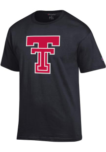Champion Texas Tech Red Raiders Black Big Logo Stacked Short Sleeve T Shirt