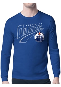 Starter Edmonton Oilers Blue Tailsweep Long Sleeve T Shirt