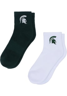 Michigan State Spartans 2pk Womens Quarter Socks