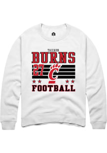 Taizaun Burns Cincinnati Bearcats Mens White Football NIL Striped Player Crew
