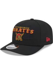 New Era Pittsburgh Pirates City Connect 970 Wordmark Adjustable Hat - Black
