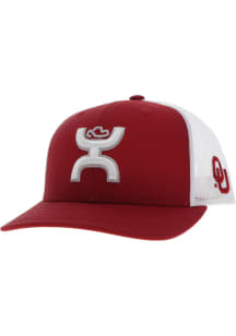 Hooey Oklahoma Sooners Crimson Hooey Man Trucker Youth Adjustable Hat
