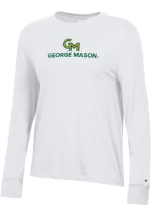 Champion George Mason University Womens White Core LS Tee