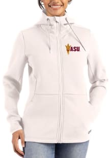 Cutter and Buck Arizona State Sun Devils Womens White Epic Comfort Full Zip Light Weight Jacket
