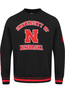Pro Standard Nebraska Cornhuskers Mens Black Stacked Logo Long Sleeve Fashion Sweatshirt
