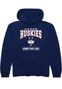 Summit Sportswear UConn Huskies Youth Navy Blue Women's Track & Field Long Sleeve Hoodie