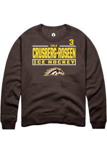 Cole Crusberg-Roseen Western Michigan Broncos Mens Brown NIL Stacked Box Player Crew
