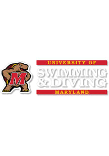Maryland Terrapins 6x2 Swim Dive Auto Decal - Red