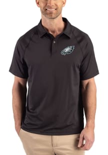 Cutter and Buck Philadelphia Eagles Black Team Prospect Eco Big and Tall Polo