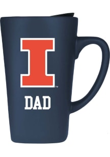 Illinois Fighting Illini 16oz Soft Touch Dad Ceramic Mug - Navy Blue