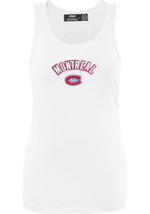 Pro Standard Montreal Canadiens Womens White Classic Chenille Tank Top