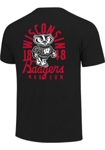 Wisconsin Badgers Black Bucky Short Sleeve T Shirt