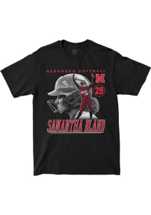 Samantha Bland Nebraska Cornhuskers Youth Black Illustrated Fashion Player Tee
