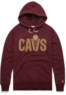 Homage Cleveland Cavaliers Mens Maroon Alt Logo Fashion Hood