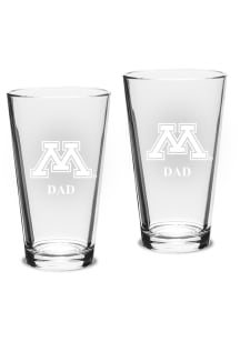 Minnesota Golden Gophers Dad Pub Set Pint Glass - White