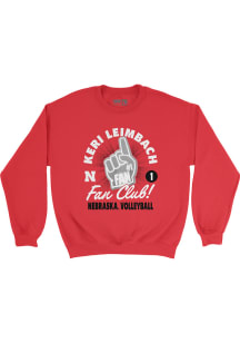 Keri Leimbach  Campus Ink Nebraska Cornhuskers Youth Red Fan Club Crew Long Sleeve Crew Sweatshirt