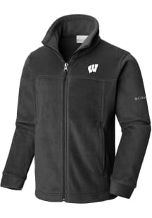 Columbia Wisconsin Badgers Youth Black Steens Mountain Light Weight Jacket