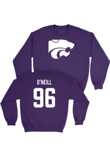 Aidan O'Neill  Campus Ink K-State Wildcats Youth Purple NIL Legacy Long Sleeve Crew Sweatshirt