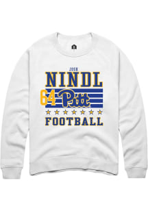 Josh Nindl Pitt Panthers Mens White Football NIL Striped Player Crew