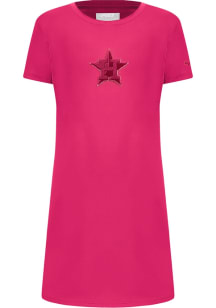 Pro Standard Houston Astros Girls Pink Classic Triple Pink Short Sleeve Dress