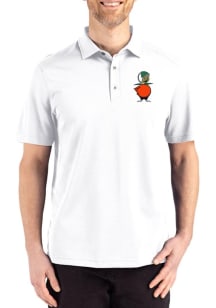 Cutter and Buck UCF Knights Mens White Vault Advantage Refresh Short Sleeve Polo