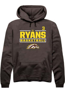 Ej Ryans Western Michigan Broncos Mens Brown NIL Stacked Box Player Hood