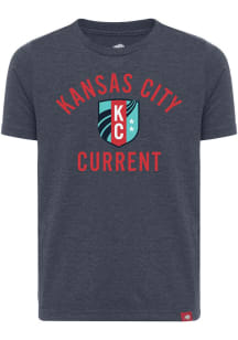 KC Current Girls Navy Blue Glitter #1 Design Short Sleeve Tee