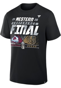 Black 2026 Avalanche vs Golden Knights Conference Finals Matchup Short Sleeve T Shirt