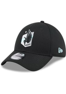 New Era Minnesota United FC Mens Black Evergreen Dashmark Neo 39THIRTY Flex Hat