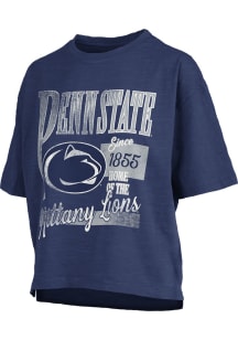 Pressbox Penn State Nittany Lions Womens Navy Blue Motley Short Sleeve T-Shirt