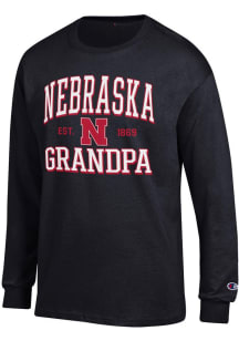 Champion Nebraska Cornhuskers Black Est. Date Grandpa Jersey Long Sleeve T Shirt