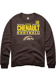 Aveion Chenault Western Michigan Broncos Mens Brown Football NIL Stacked Box Player Crew