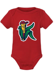 Summit Sportswear Cedar Rapids Kernels Baby Red Primary Logo Short Sleeve One Piece