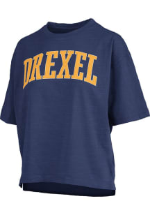 Pressbox Drexel Dragons Womens Navy Blue Banner Elk Jersey Short Sleeve T-Shirt
