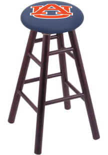 Auburn Tigers Round Cushion Oak Pub Stool - Brown