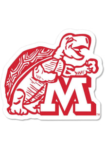 Maryland Terrapins 3 Inch Vintage Turtle Auto Decal - Red