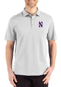 Cutter and Buck Northwestern Wildcats Mens Purple Advantage Refresh Short Sleeve Polo