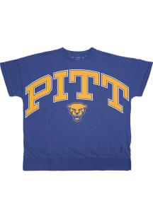 Pressbox Pitt Panthers Womens Blue Janise Short Sleeve T-Shirt