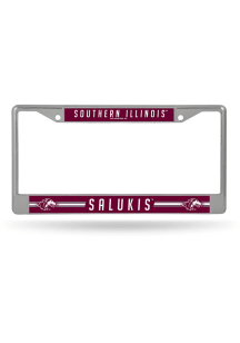 Southern Illinois Salukis Decal Chrome License Plate Frame - Silver