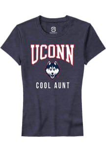 Summit Sportswear UConn Huskies Womens Navy Blue Cool Aunt Short Sleeve T-Shirt