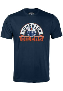 Levelwear Edmonton Oilers Youth Navy Blue Richmond Jr Banner Arch Short Sleeve T-Shirt
