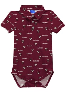 Vive La Fete Harvard Crimson Baby Crimson Theo Short Sleeve One Piece Polo