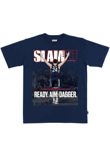 Braylon Mullins UConn Huskies Navy Blue Dagger Cover Tee Short Sleeve Player T Shirt