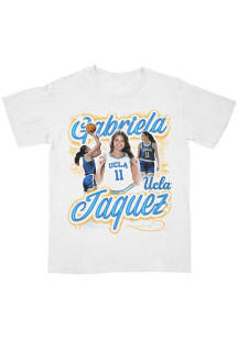 Gabriela Jaquez UCLA Bruins White NIL Illustrated Short Sleeve Fashion Player T Shirt