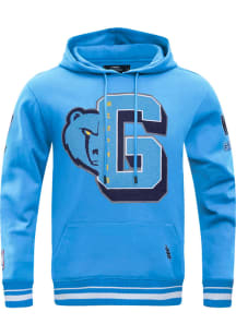 Pro Standard Memphis Grizzlies Mens Light Blue Mash Up Long Sleeve Hoodie