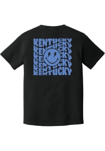 Summit Sportswear Kentucky Black Repeating Wordmark Smiley Short Sleeve Fashion T Shirt