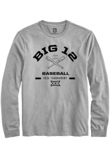 Summit Sportswear Big 12 Grey 2026 Baseball Championship Long Sleeve T Shirt