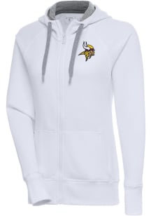 Antigua Minnesota Vikings Womens White Victory Long Sleeve Full Zip Jacket