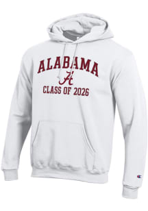 Champion Alabama Crimson Tide Mens White Font Class of 2026 Powerblend Long Sleeve Hoodie